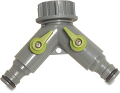 Hydro-Fit Verdeler PVC-U 3/4 inch binnendraad x mannelijk klik x mannelijk klik grijs/groen