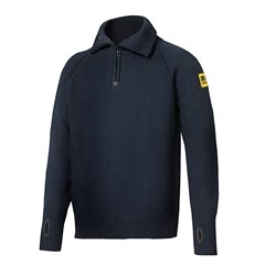 Wool Half Zip Sweater - Antraciet Grijs (9800)