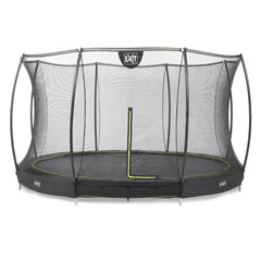 EXIT Silhouette inground trampoline Ø427cm met veiligheidsnet - zwart