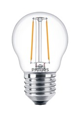 Philips Kaarslamp en kogellamp Globe LED 2 W Warm wit
