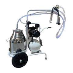 De Boer Minimelker met vacuumtank, 30L RVS emmer, HCC150 melkklauw