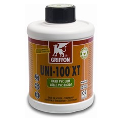Griffon PVC-lijm 0,25ltr met kwast KIWA type Uni-100 XT label NL/FR