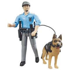 Bruder 621506 - Politieagent Met Hond 1:16