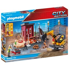 PLAYMOBIL City Action 70443 - Mini graafmachine met bouwonderdeel