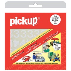 Pickup Plakcijferboekje Helvetica - Wit
