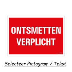 Pickup Bord Rechthoek (Kunststof) - Rood/Wit / 230 x 330 MM