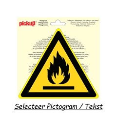 Pickup Pictogram (Diverse Stickers) Geel - Vinyl / 200 MM