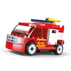 Sluban Pull-Back Brandweerwagen