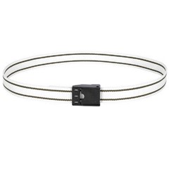 Computerhalsband (Wit-Zwart) met Kunststof Gesp - 130 Cm / 40 MM