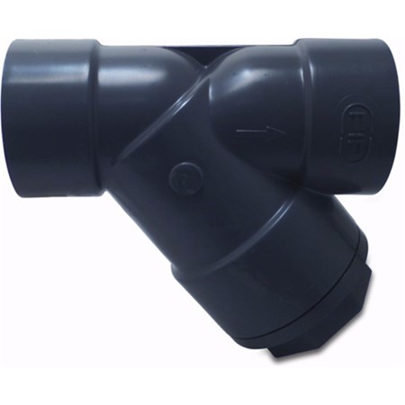 Terugslagklep PVC-U 75 mm lijmmof 10bar grijs