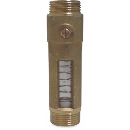BRV Stromingsmeter 1 inch buitendraad 10bar 8-38l/min DN15