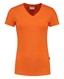 Tricorp Dames T-Shirt Casual 101008 190gr Slim Fit V-Hals Oranje Maat S