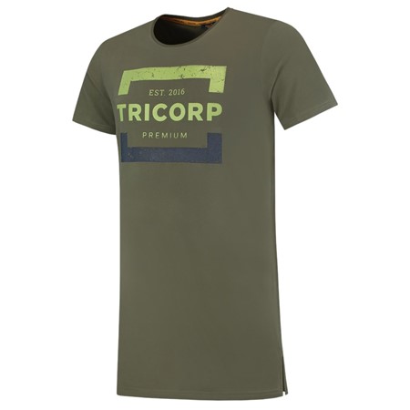 T-Shirt Premium Heren Lang L Army