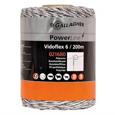 Gallagher Schrikdraad (200 Meter / Wit) - Vidoflex 6