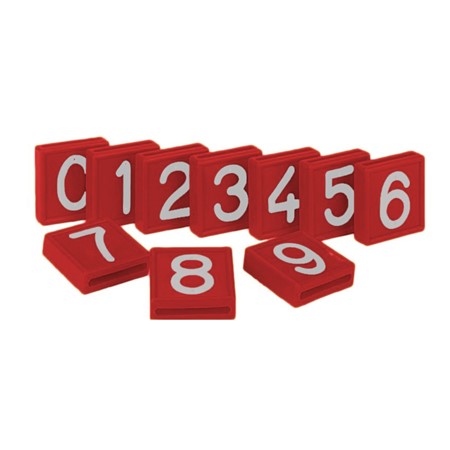 CRS 1 Kokernummer (Rood / Wit Cijfer / Nummer 0) - Box A 10 Stuks