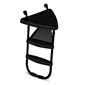 BERG Ladder Zwart Met Platform Voor Framehoogte 60-70 cm
