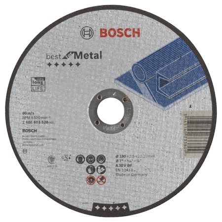 Bosch Doorslijpschijf (Best for Metal) 180 x 2,5 x 22,2 MM - Metaal