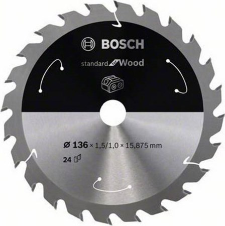 Bosch Cirkelzaagblad ACCU Standard Hout 150x20/16x1.6/1.0x24 Tands