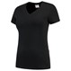 Tricorp Dames T-Shirt Casual 101008 190gr Slim Fit V-Hals Zwart Maat L
