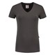 Tricorp Dames T-Shirt Casual 101008 190gr Slim Fit V-Hals Donkergrijs Maat XS