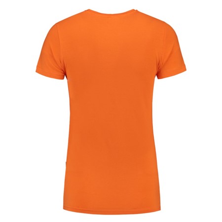 Tricorp Dames T-Shirt Casual 101008 190gr Slim Fit V-Hals Oranje Maat L