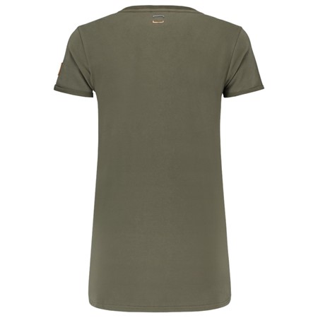 Tricorp Dames T-Shirt Premium 104006 180gr Slim Fit V-Hals Army Maat XS
