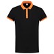 Tricorp Poloshirt Casual 201002 210gr Slim Fit Zwart/Oranje Maat XXS
