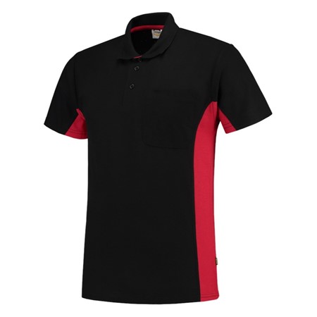 Tricorp Poloshirt Workwear 202002 180gr Zwart/Rood Maat 5XL