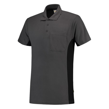 Tricorp Poloshirt Workwear 202002 180gr Donkergrijs/Zwart Maat S