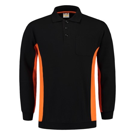 Tricorp Polosweater Zwart-Oranje Maat 2XL