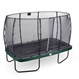 EXIT Elegant trampoline 244x427cm met Economy veiligheidsnet - groen