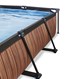 EXIT Opzetzwembad Wood Bruin met Schaduwdoek Rechthoek - 300 x 200 x 65 cm