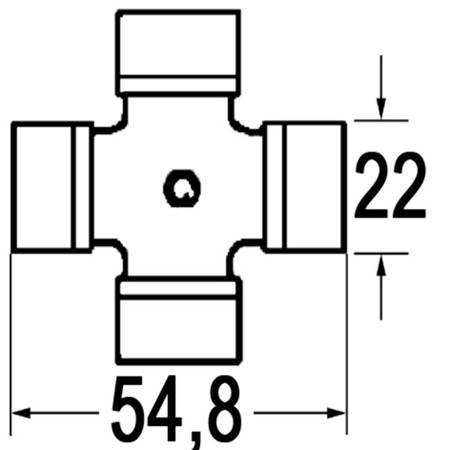 Kruisstuk 22x54,8 Benzi