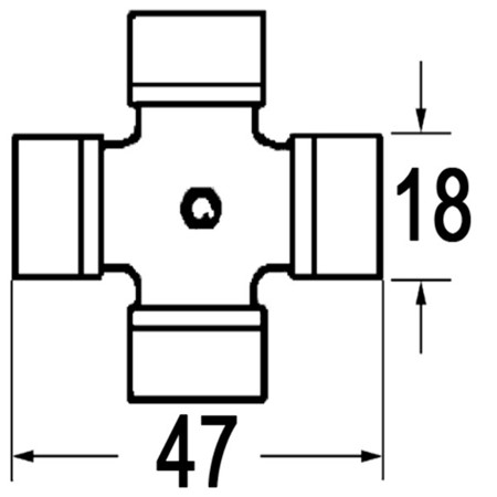 Kruisstuk 18x47 Tcm