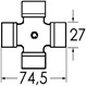 Kruisstuk 27x74,5 C05 Tcm