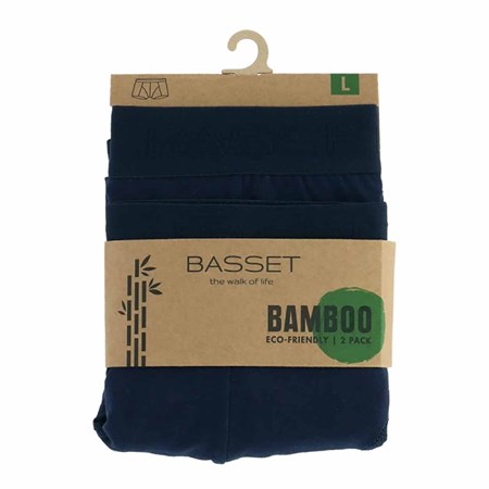 Basset Bamboe Boxershort 4990P 2-Pack Blauw - Maat S