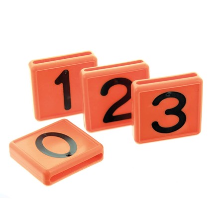 Schuifnummer  Oranje-Zwart Nummer 0 - 10 Stuks
