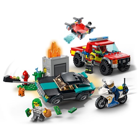 LEGO City 60319 - Brandweer & Politie Achtervolging