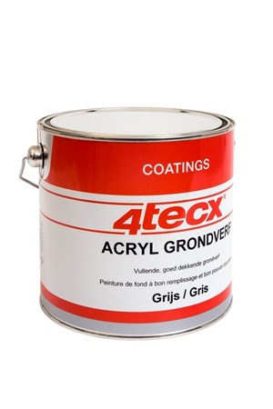 4Tecx Acryl Grondverf Grijs - 2,5 liter