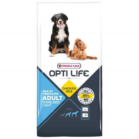 Versele Laga Opti life Droogvoer Adult Sterilised light Medium/Maxi 12,5 KG