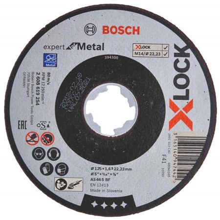 Bosch Doorslijpschijf X-Lock (Expert for Metal) 125 x 1,6 x 22,2 MM - Metaal