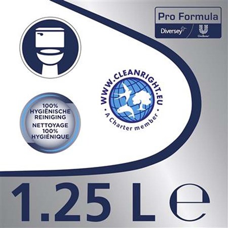 Glorix Pro Formula Toiletreiniger Dikke Bleek Original (met chloor) 12x1.25L