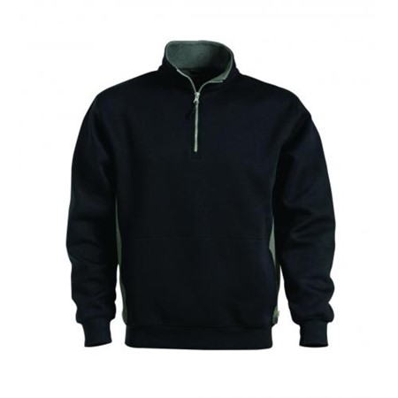 Acode Sweater Rits Zwart Maat S