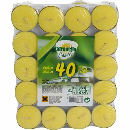 Citronella Theelichten 40st 