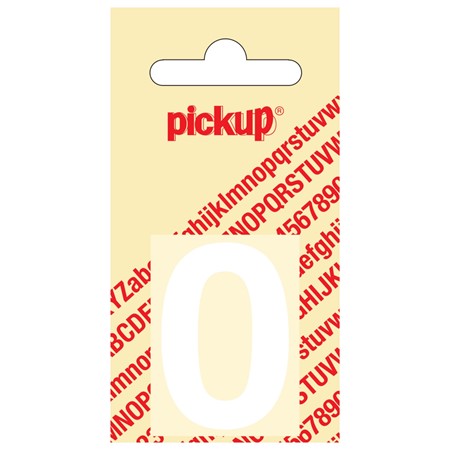 Pickup Plakcijfer Helvetica 40 mm Wit 0